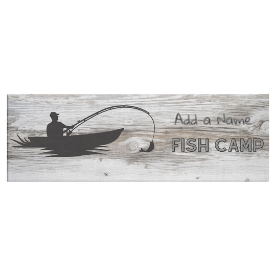 Panoramic Canvas personalized fish camp sign