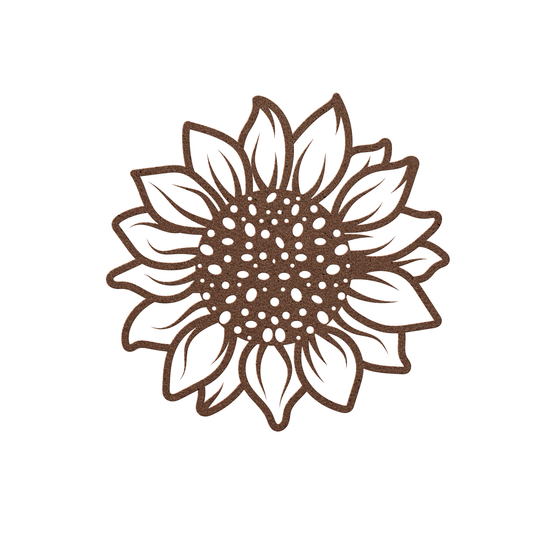 Metal wall decor with a sunflower image Wall Art AnywherePOD