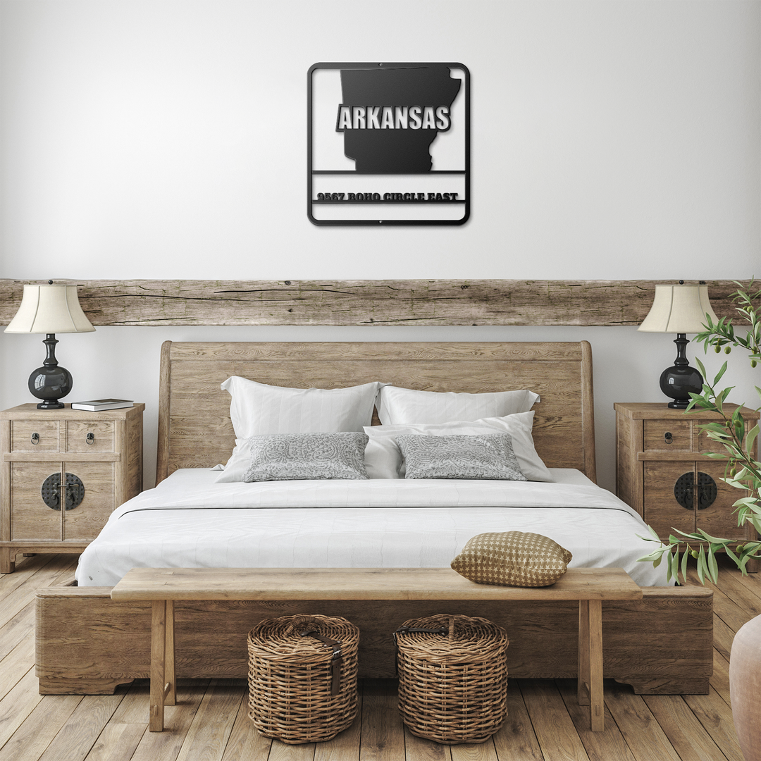 Arkansas Customized State Metal Wall Art - Indoor/Outdoor Decor