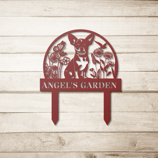 Custom Dog Garden Stake - Personalized Metal Yard Sign
