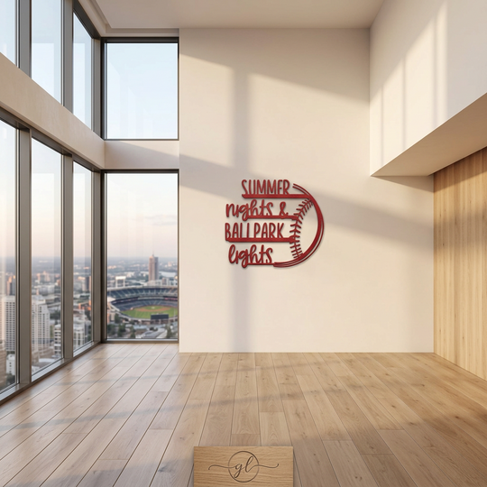 Baseball Metal Wall Art - Sporty Outdoor Decor Gift