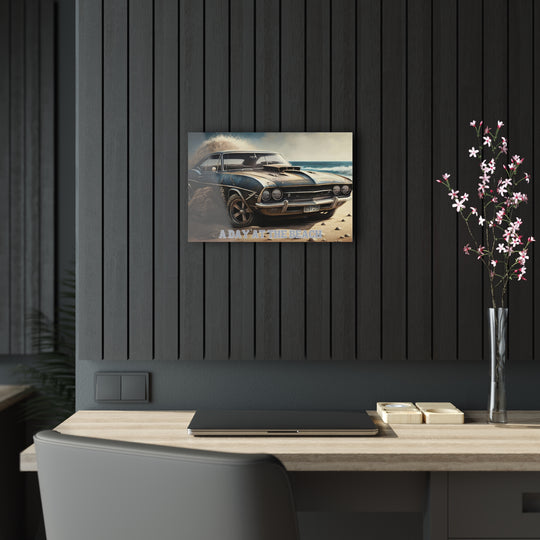 Acrylic Prints featuring a muscle car