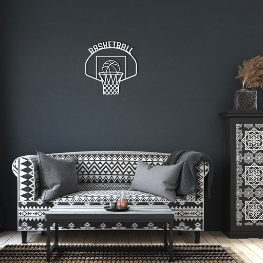 Basketball Metal Wall Art - Custom Sports Decor Gift