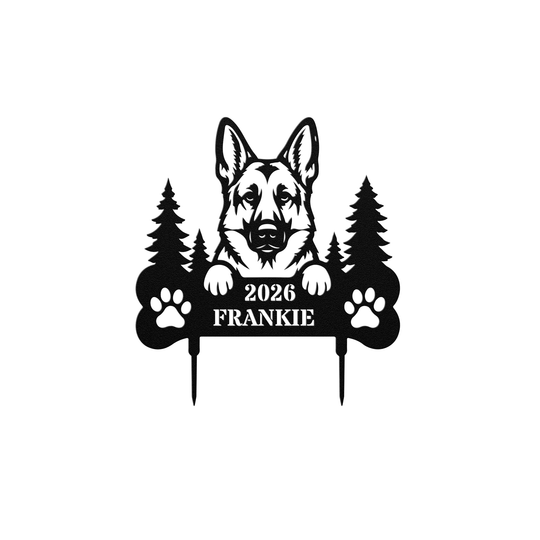 Memorial Garden Stake /Personalized German Sheppard