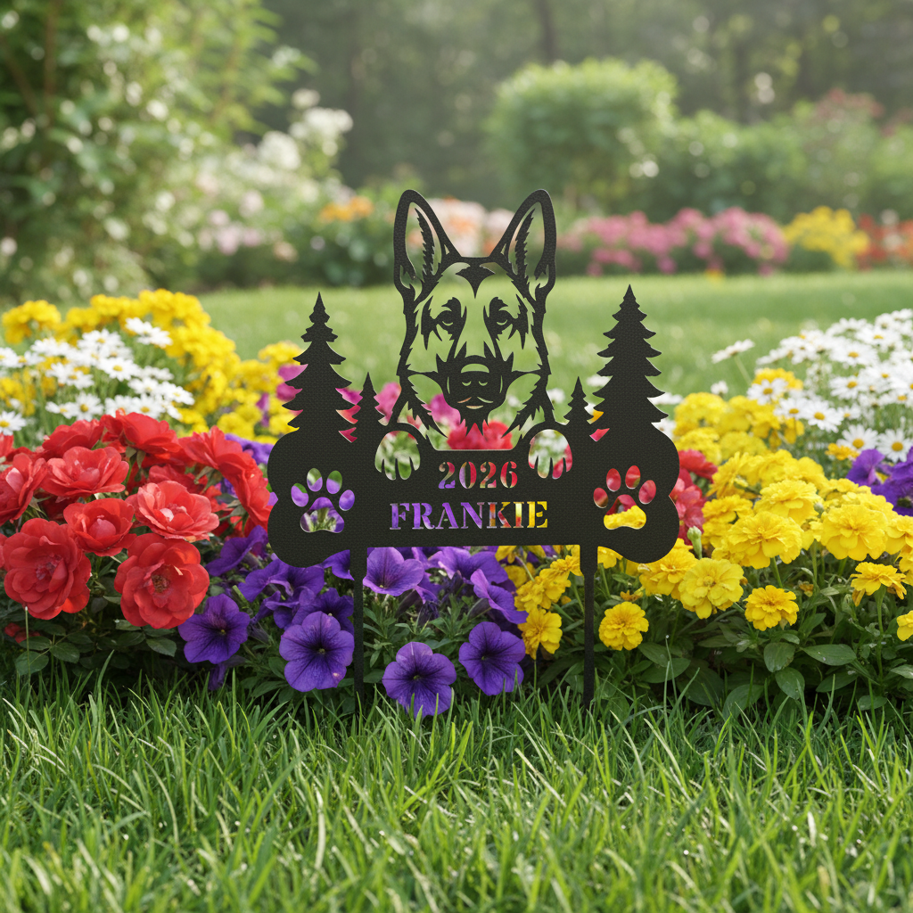 Memorial Garden Stake /Personalized German Sheppard