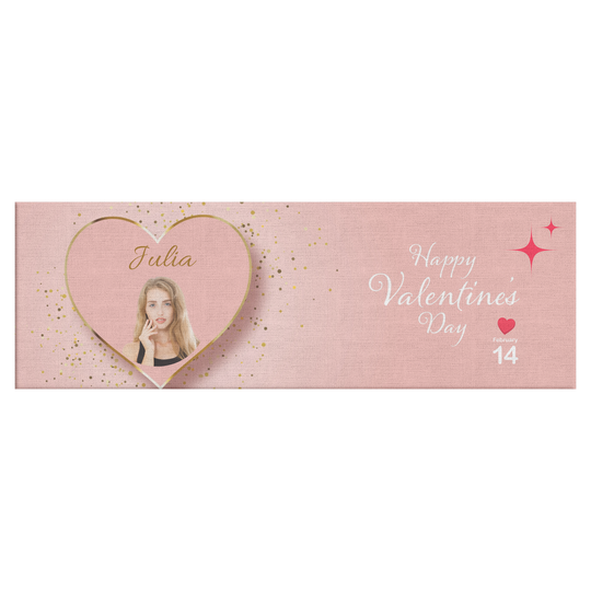 Personalized valentine, with photo and text