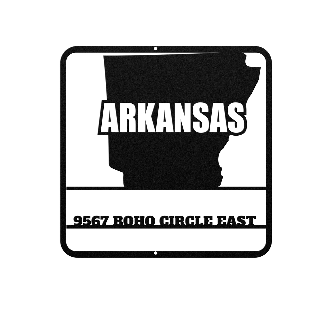 Arkansas Customized State Metal Wall Art - Indoor/Outdoor Decor
