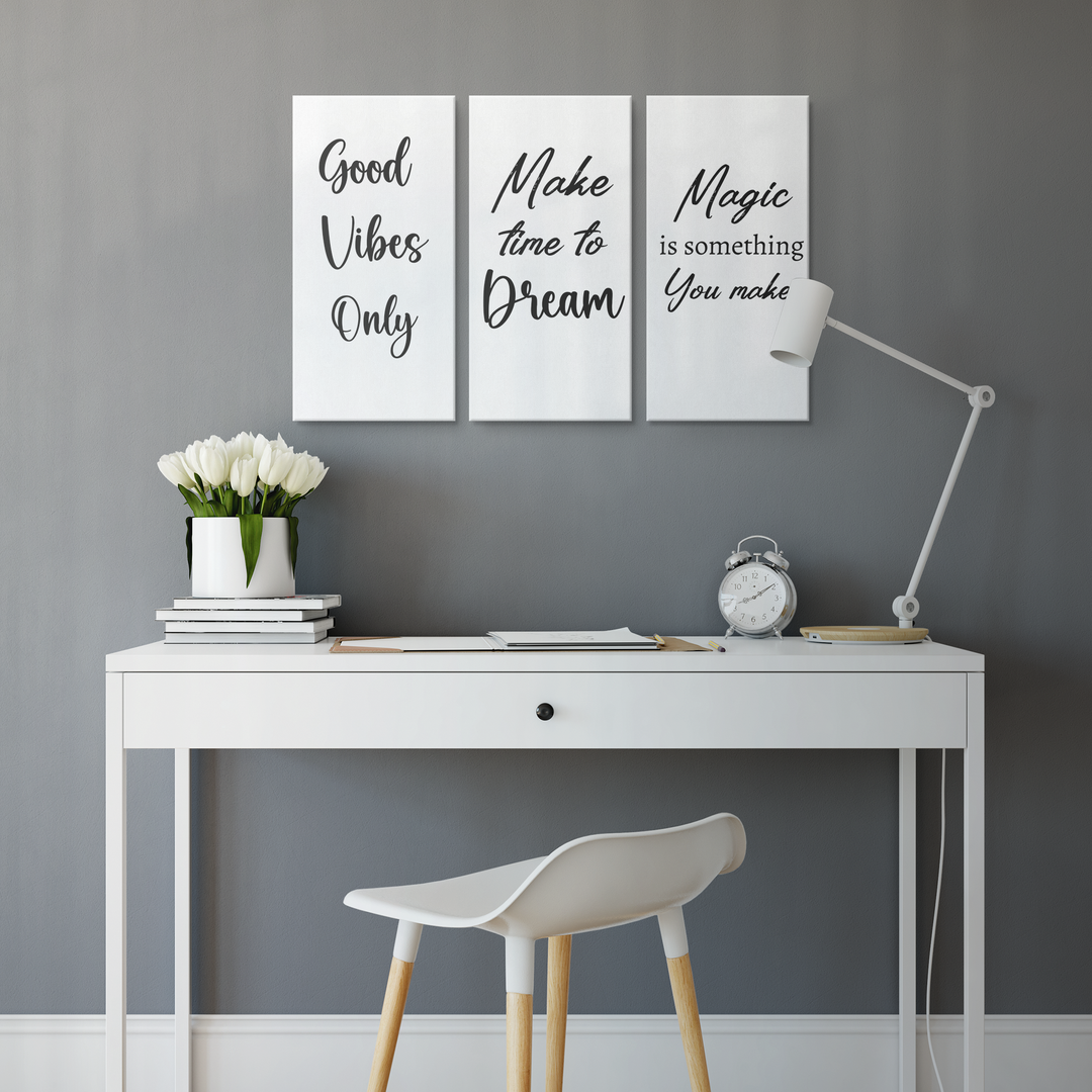 Inspirational Canvas Art - 3 Piece Motivational Set