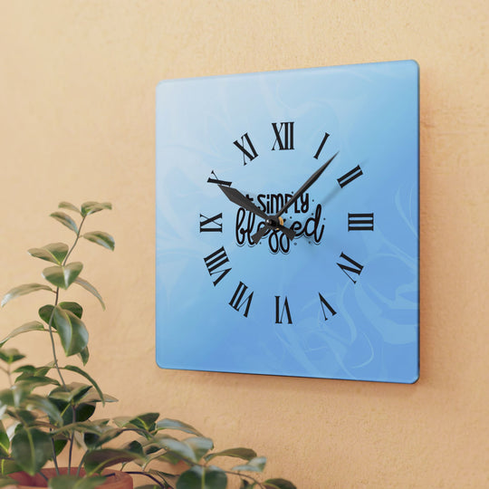 Acrylic Wall Clock with inspirational quote