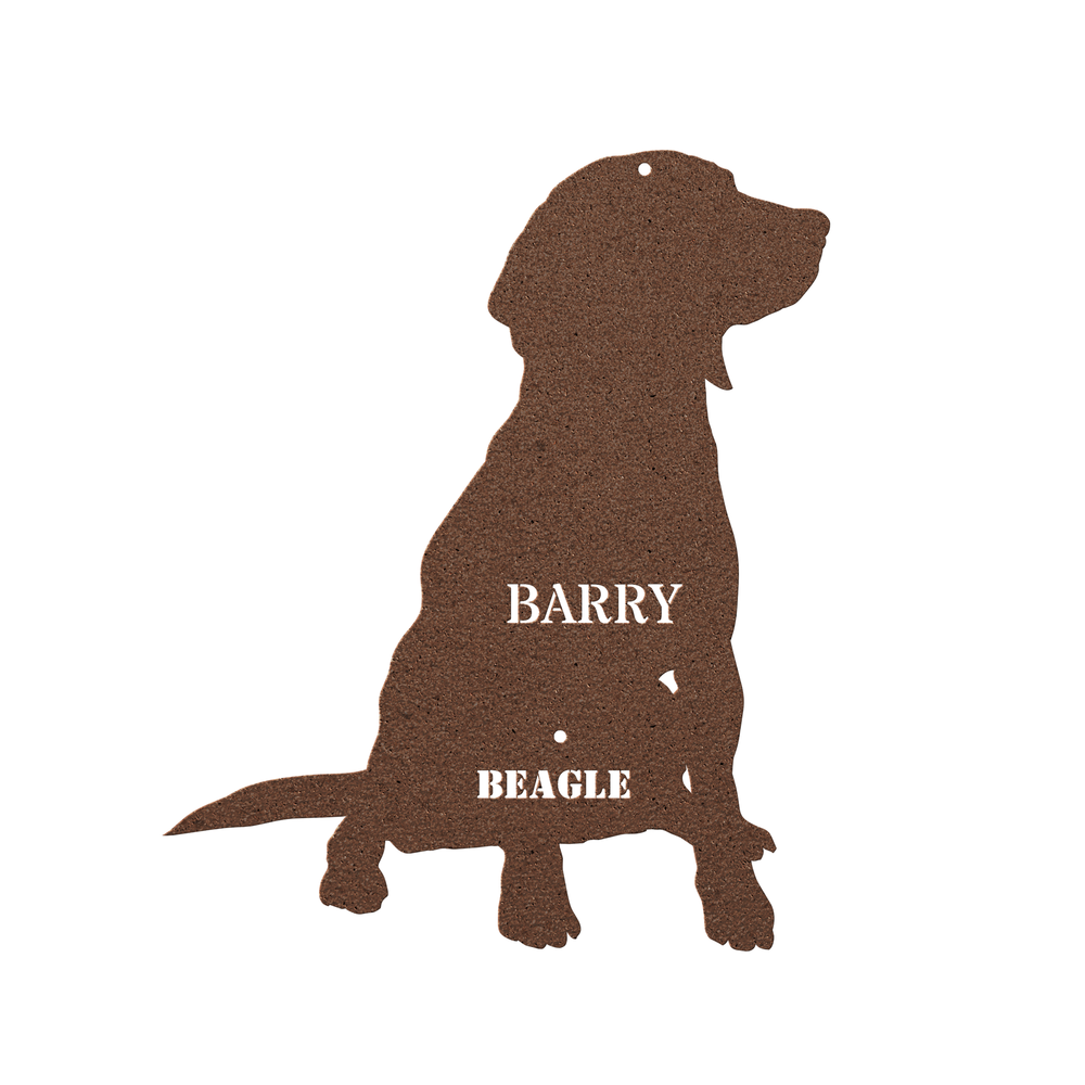Personalized Beagle Metal Sign - Custom Outdoor Home Decor