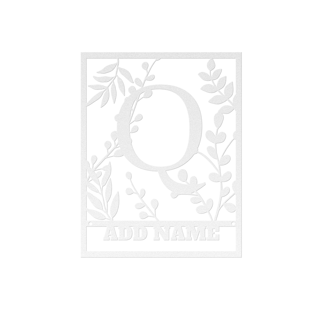 Die-Cut Metal Signs Floral monogram Q