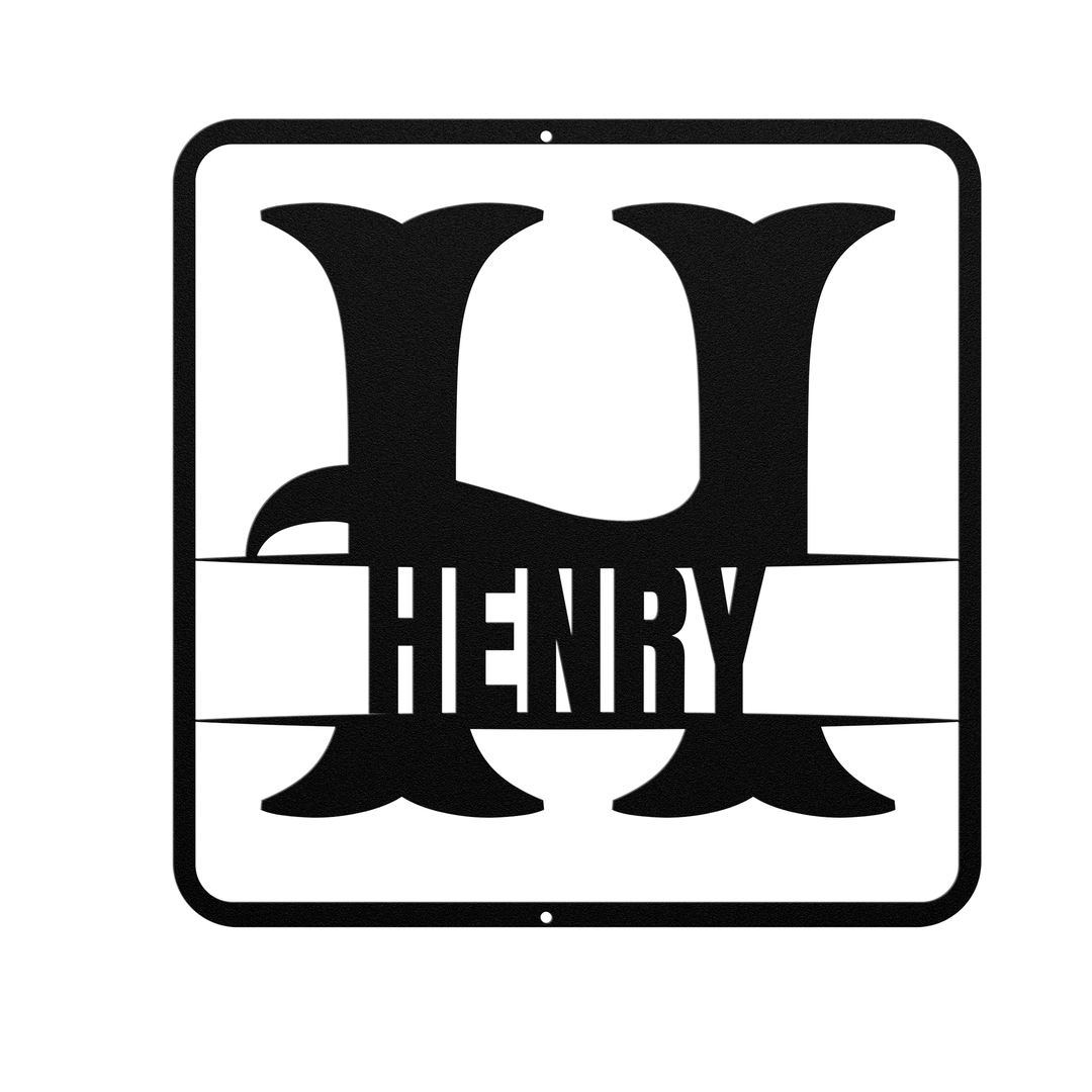 split monogram H PERSONALIZED