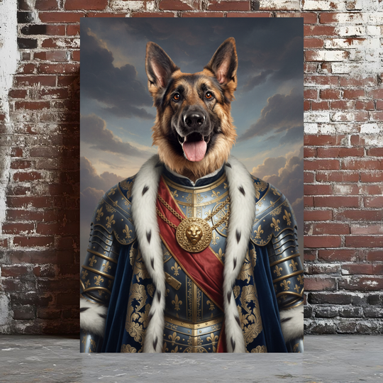 Regal Dog Canvas Art – Noble Pet Portrait