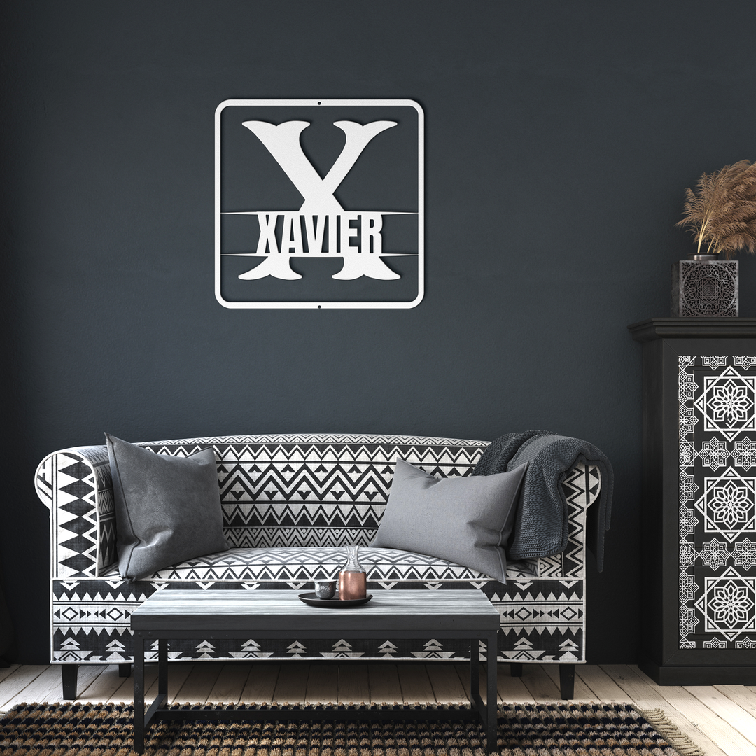 split monogram X PERSONALIZED - Tailored Wall Expressions