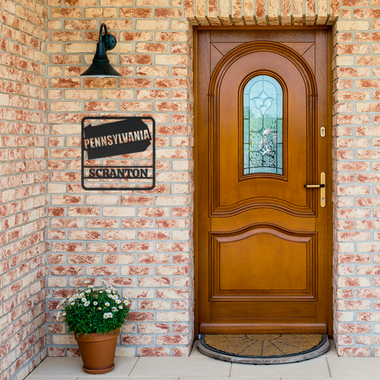 Pennsylvania Custom Steel Outdoor Sign - Personalized Metal Decor