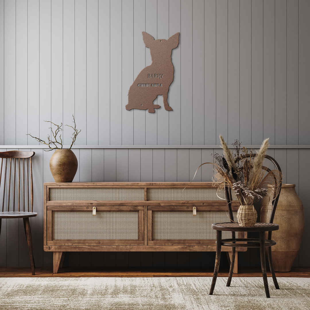 Chihuahua Metal Sign - Personalized Dog Wall Art