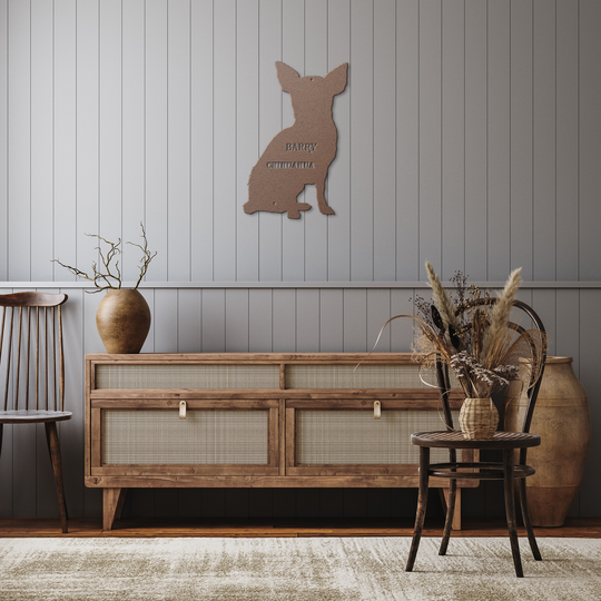 Chihuahua Metal Sign - Personalized Dog Wall Art