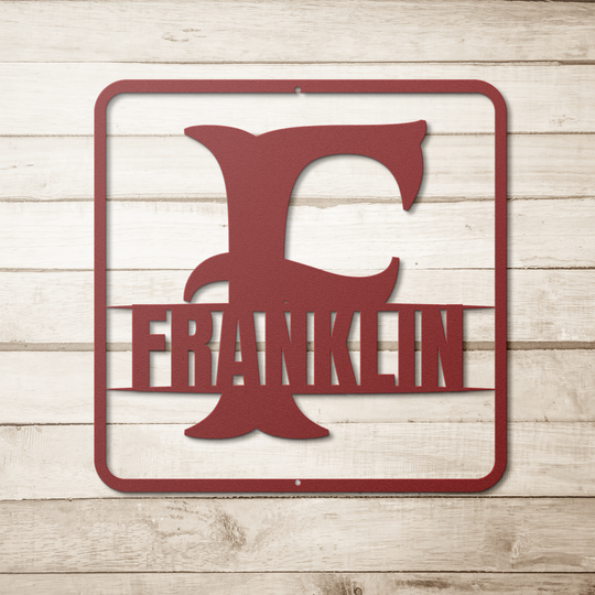 split monogram F PERSONALIZED