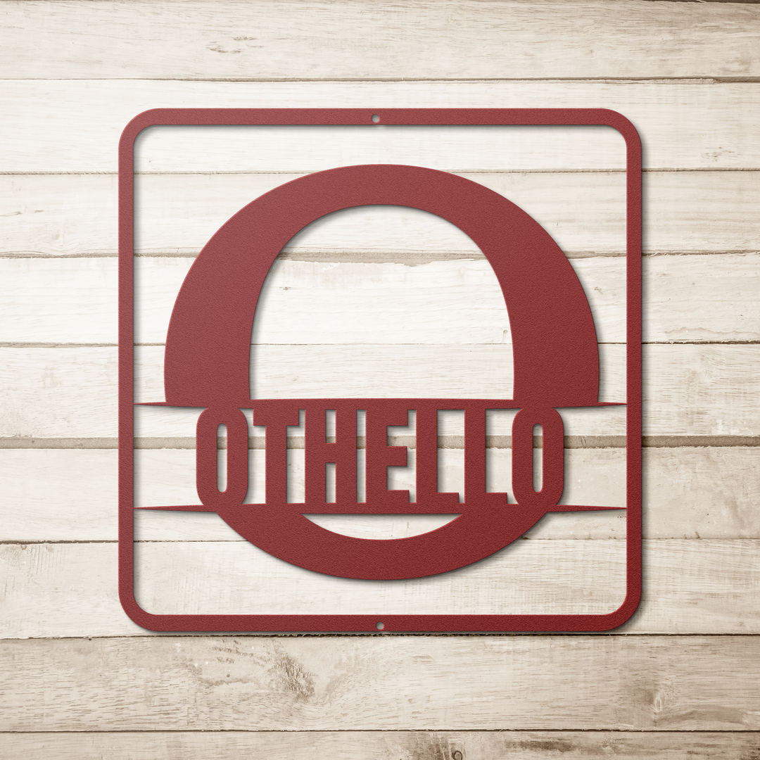 split monogram O PERSONALIZED