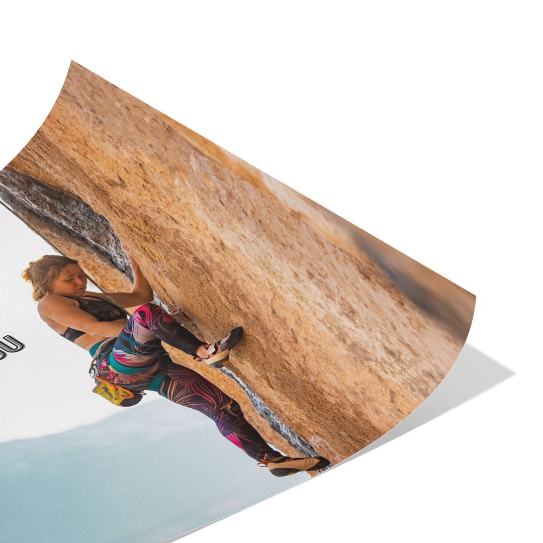 Poster: 36x24 motovational,female rock climber Wall Art AnywherePOD