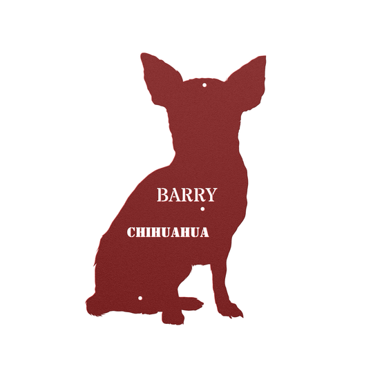 Chihuahua Metal Sign - Personalized Dog Wall Art