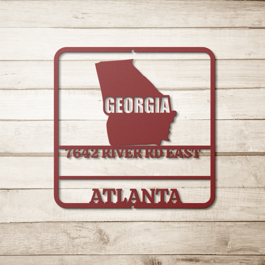 Personalized Georgia Metal Sign - Home Decor Gift