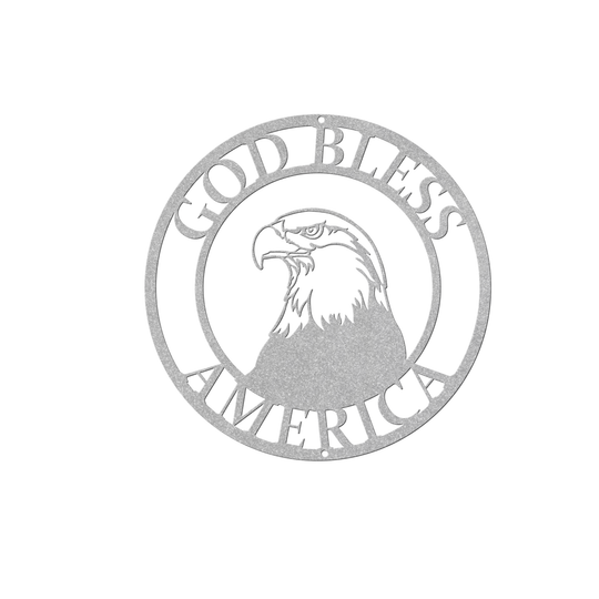 Bald Eagle Metal decor featuring a patriotic design