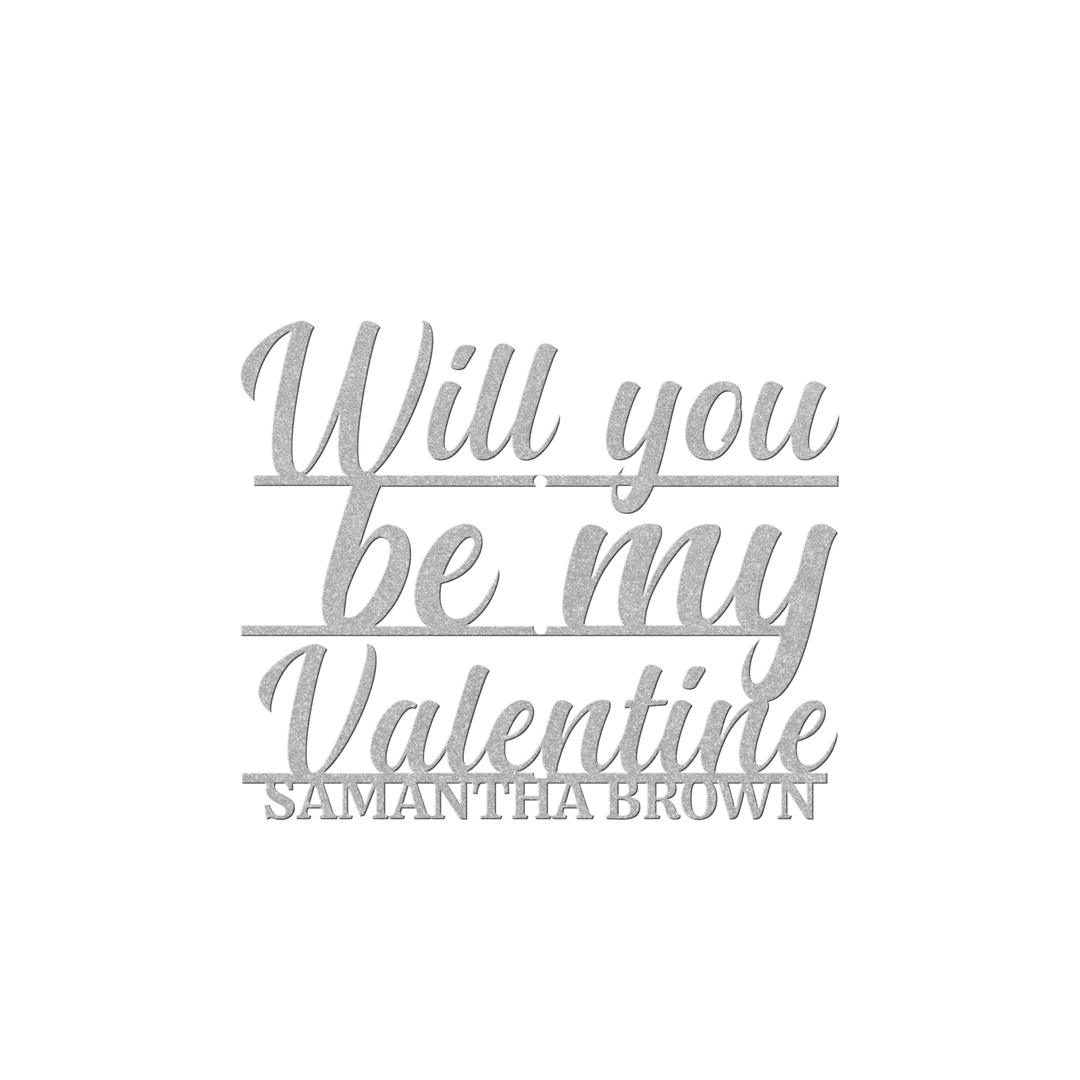 personalized valentine saying, will you be my valentine, metal home decor, holiday decor