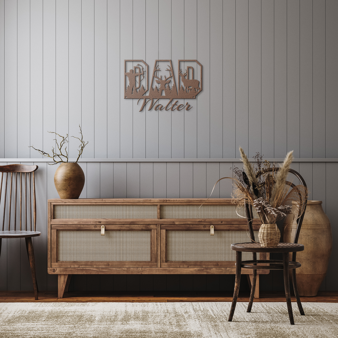 Custom Metal Wall Art for Dad - Personalized Gift