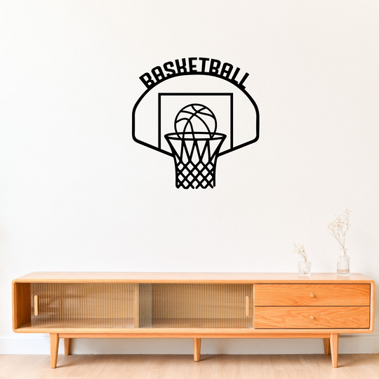 Basketball Metal Wall Art - Custom Sports Decor Gift