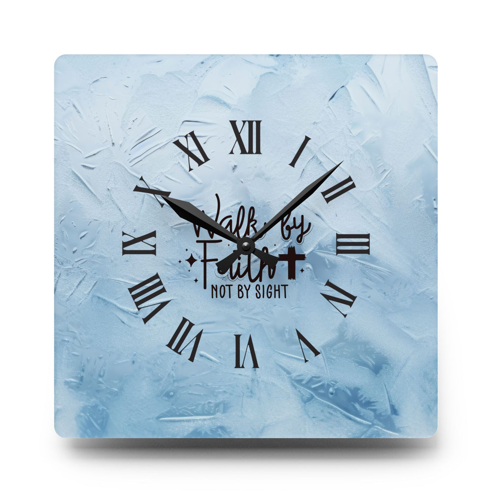 Acrylic Wall Clock with inspirational quote