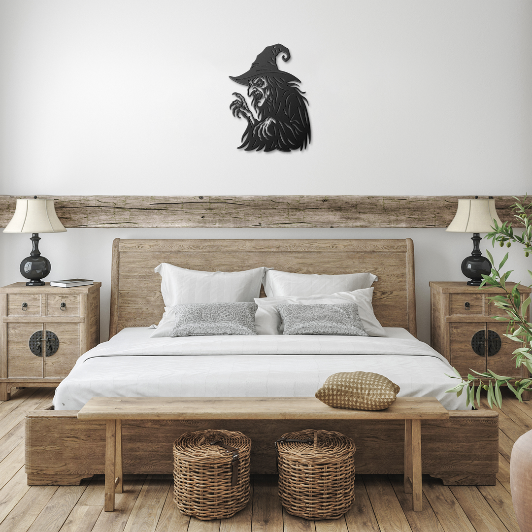 Halloween Witch Metal Wall Art for Outdoor Garden Decor