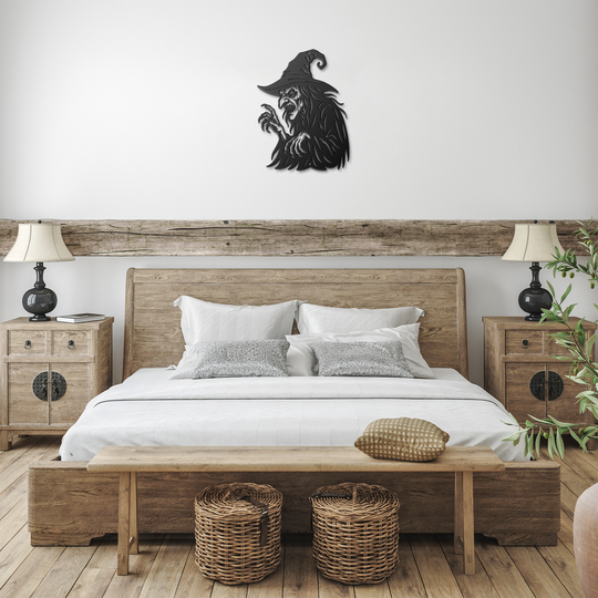 Halloween Witch Metal Wall Art for Outdoor Garden Decor