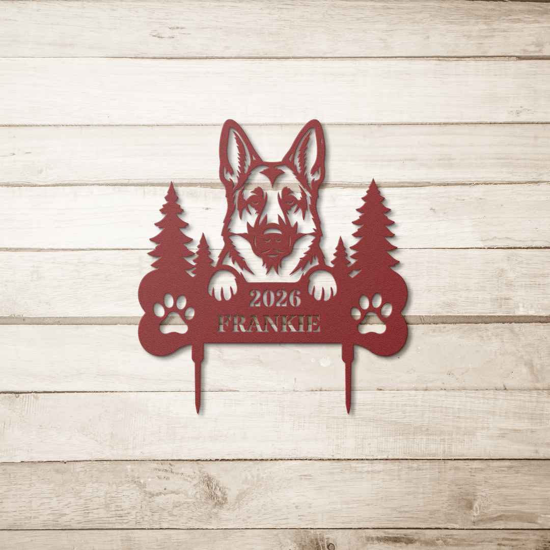 Memorial Garden Stake /Personalized German Sheppard