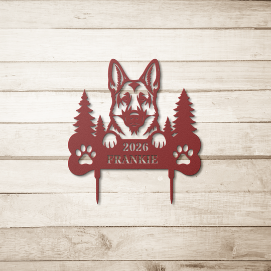 Memorial Garden Stake /Personalized German Sheppard