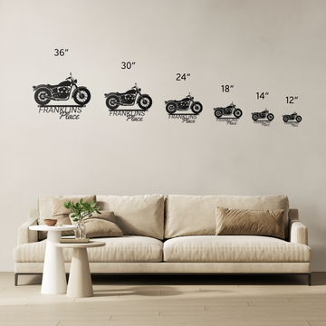 Custom Motorcycle Metal Sign - Personalized Garage Decor