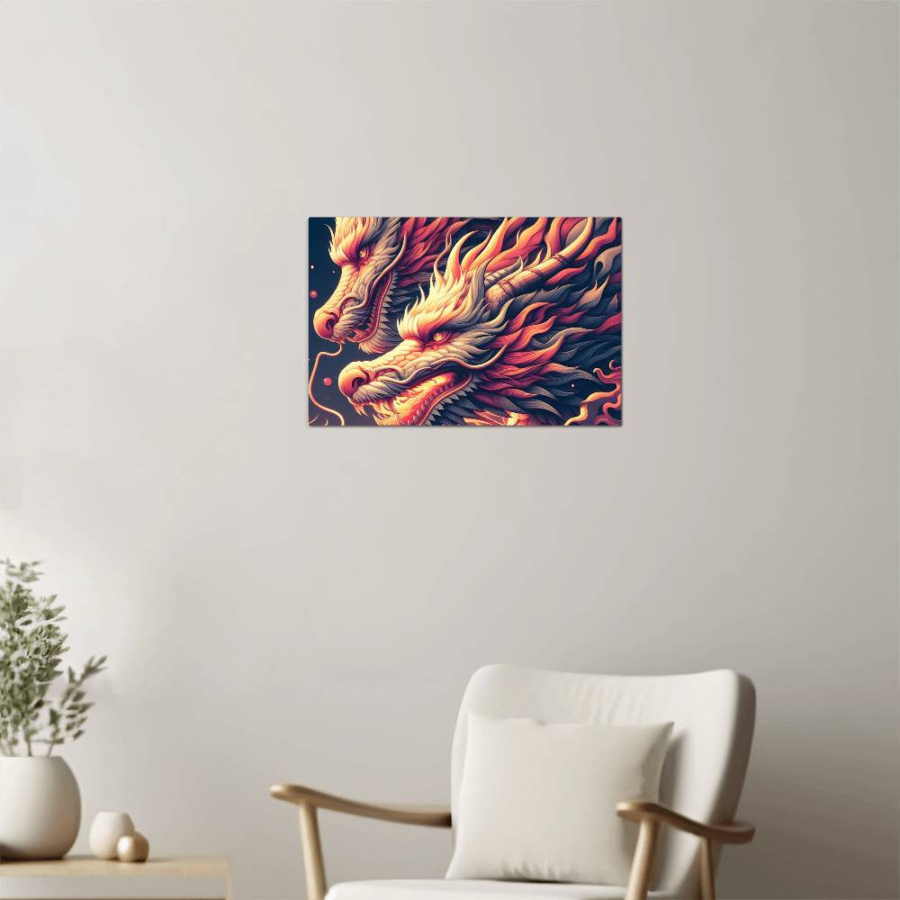 Chinese Dragon High Gloss Metal Art Print