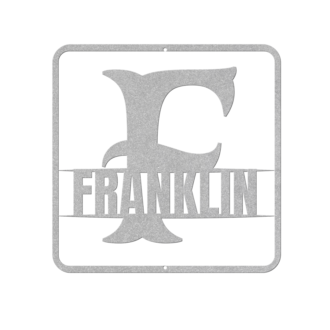 split monogram F PERSONALIZED