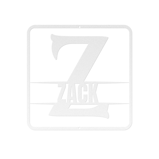 Custom Metal Wall Art - Personalized Initial Sign Z monogram - Tailored Wall Expressions