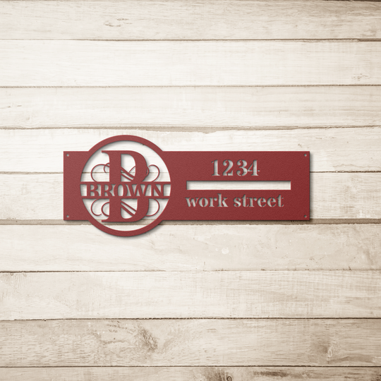 B Personalized Steel Wall Art – Custom Metal Sign Decor