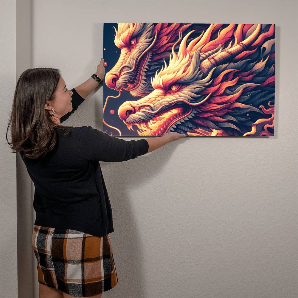 Chinese Dragon High Gloss Metal Art Print