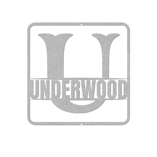 split monogram U PERSONALIZED