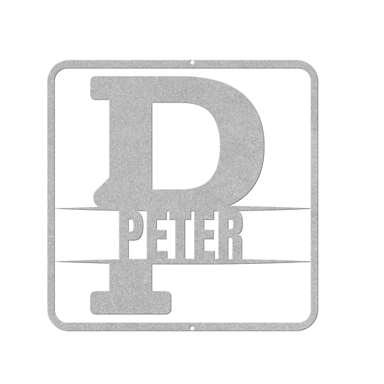 split monogram P PERSONALIZED