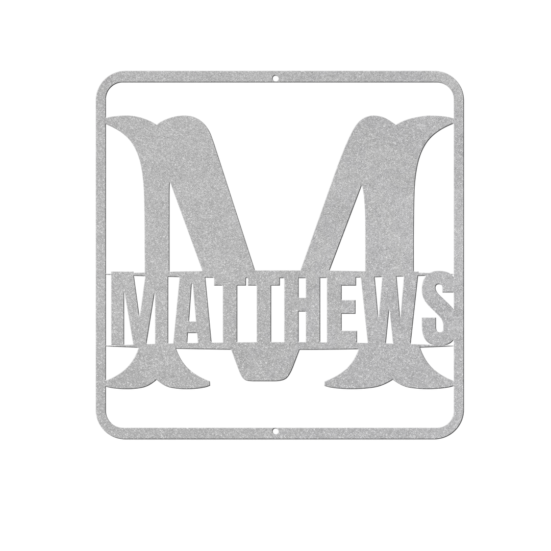 Custom Monogram Personalized M Family Name Sign, Modern Home Decor, Indoor & Outdoor Decor, Elegant Steel Wall Accent, Housewarming Gift - Tailored Wall Expressions