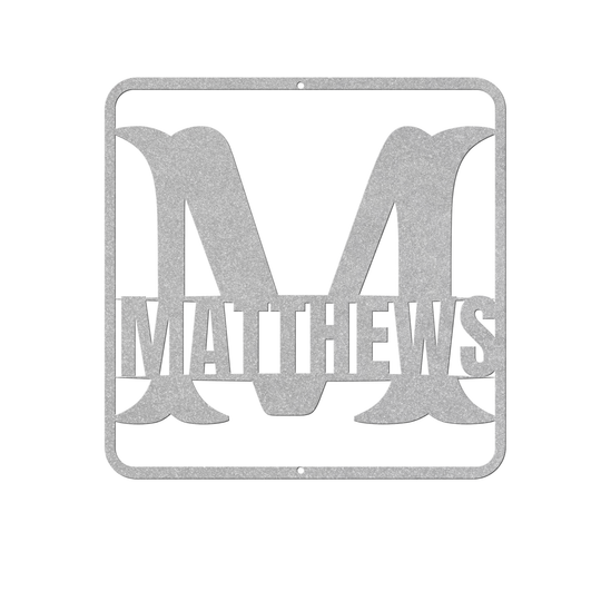 Custom Monogram Personalized M Family Name Sign, Modern Home Decor, Indoor & Outdoor Decor, Elegant Steel Wall Accent, Housewarming Gift - Tailored Wall Expressions