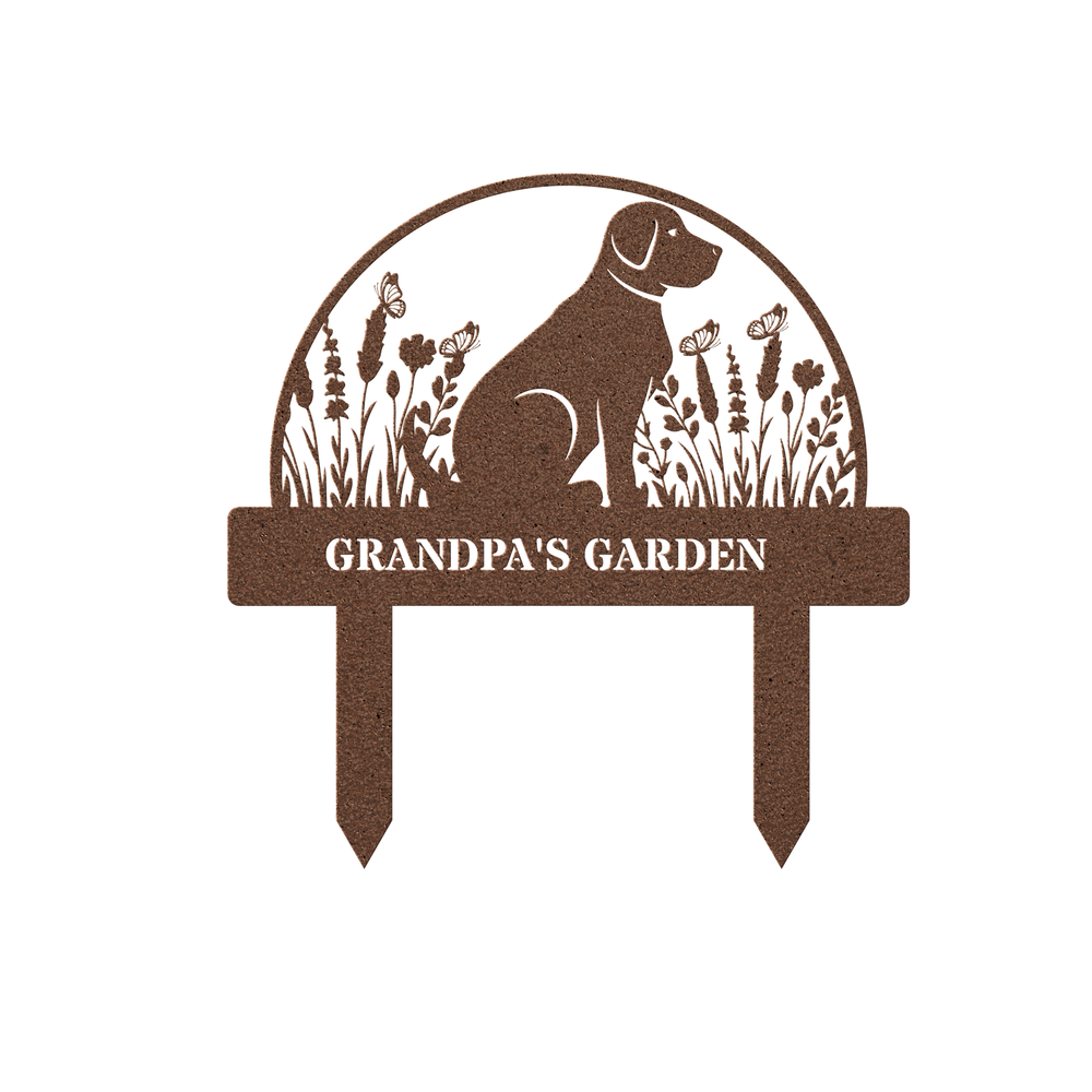 Custom Dog Metal Garden Sign - Personalized Pet