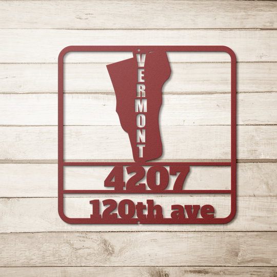 Vermont Metal Wall Art - Custom State Outdoor Decor
