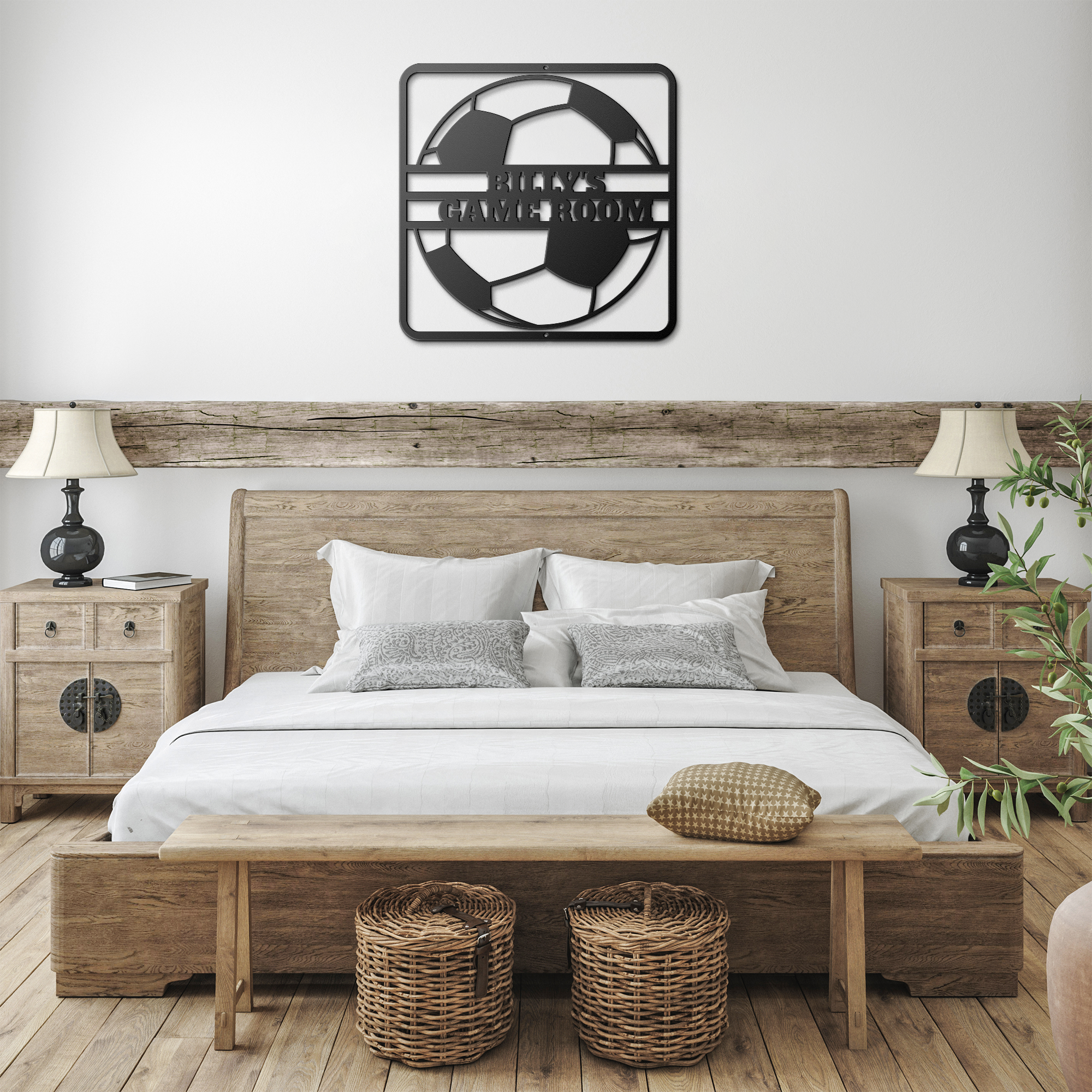 Personalized Soccer Ball Metal Wall Art – Indoor & Outdoor Decor - Tailored Wall Expressions