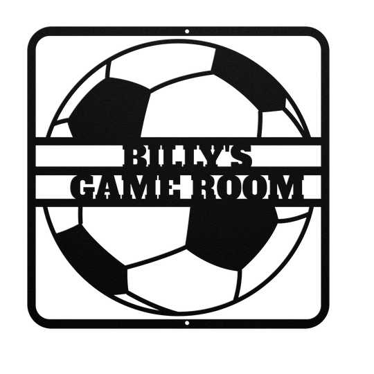 Personalized Soccer Ball Metal Wall Art – Indoor & Outdoor Decor