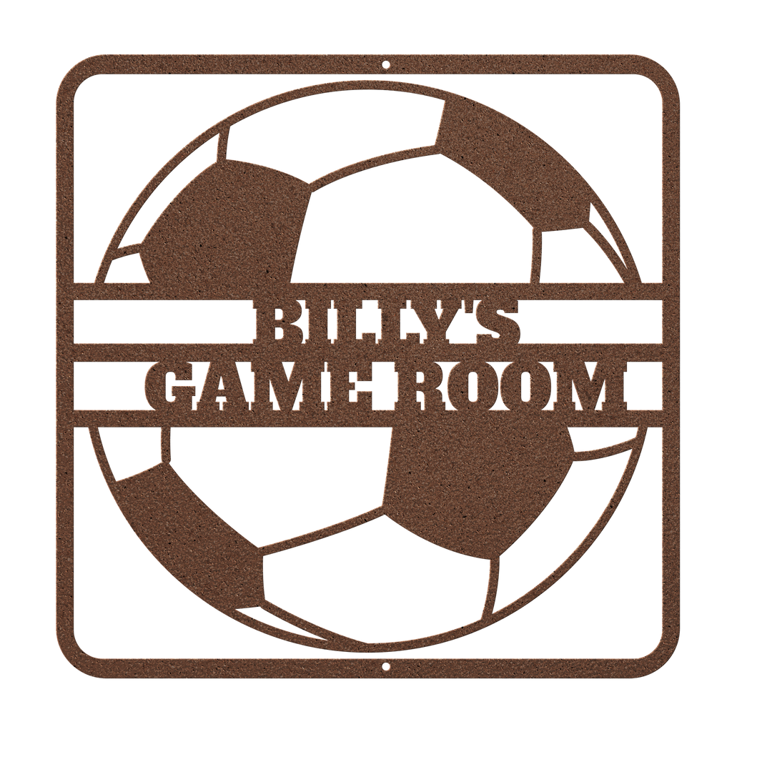 Personalized Soccer Ball Metal Wall Art – Indoor & Outdoor Decor